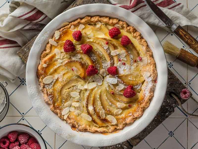 Цветаевский пирог с яблоками и сметанной заливкой